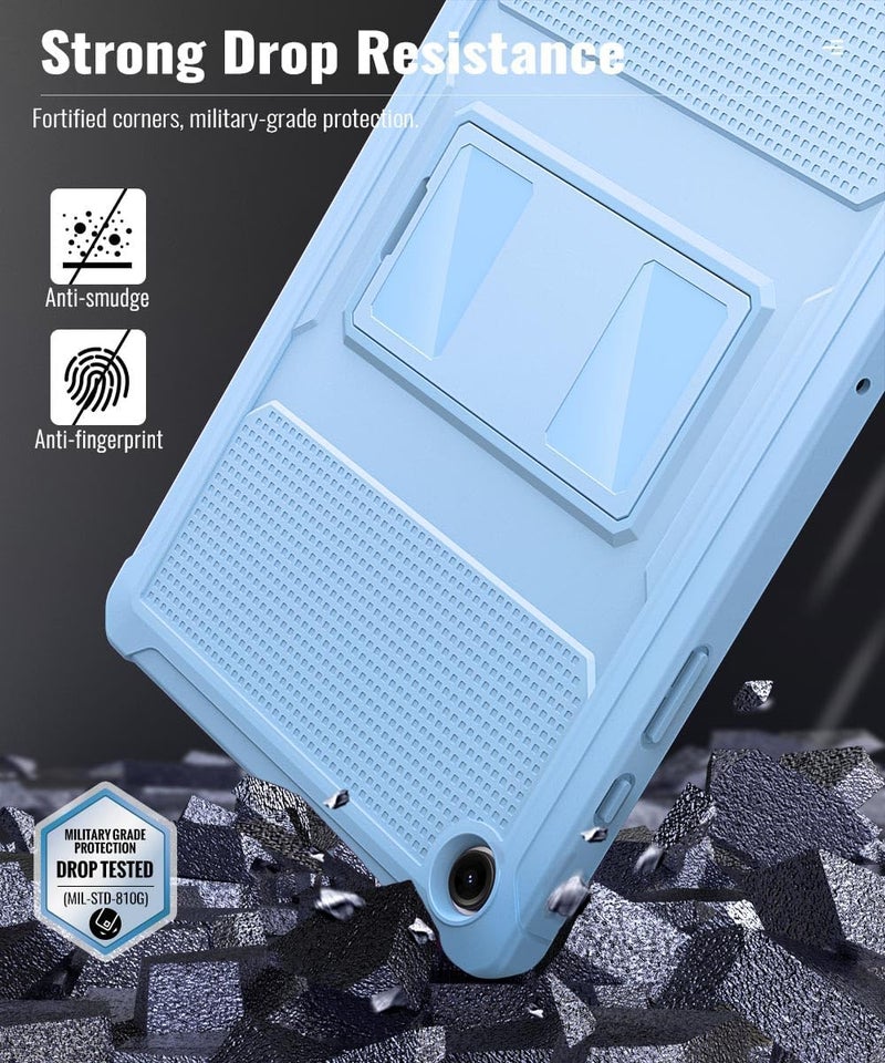 MoKo Case Fit Galaxy Tab A11+ Plus/A9+ 11-Inch 2025/2023, Shockproof Full Body Rugged Stand Back Cover with Built-in Screen Protector for Galaxy Tab A11+/A9 Plus Tablet, Sunny Sky Blue - Image 4